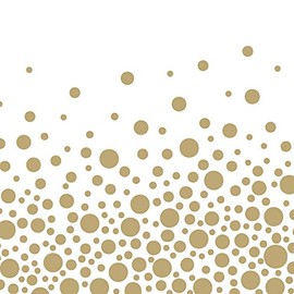 Metallic Bubbly Gold Polka Dot Luncheon Napkins