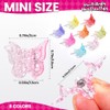 Gradient Mini Butterfly Hair Clips, 32Pcs Y2K Butterfly Claw Clip