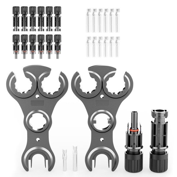 deleyCON Solar Plug 6 Pairs - PV4 Solar Plug Male