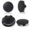 4 Pcs 2.68 Inch 68mm Black Wheel Center Caps Outer