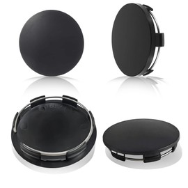 4 Pcs 2.68 Inch 68mm Black Wheel Center Caps Outer Diameter ABS Plastic Hub Caps Universal Snap-in Center Covers Polished Vehicle Rim Hub Caps Accessories Replacement for Most Cars
