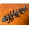 Fish Bone Hook Plaque Sign Cast Iron Nautical Beach House