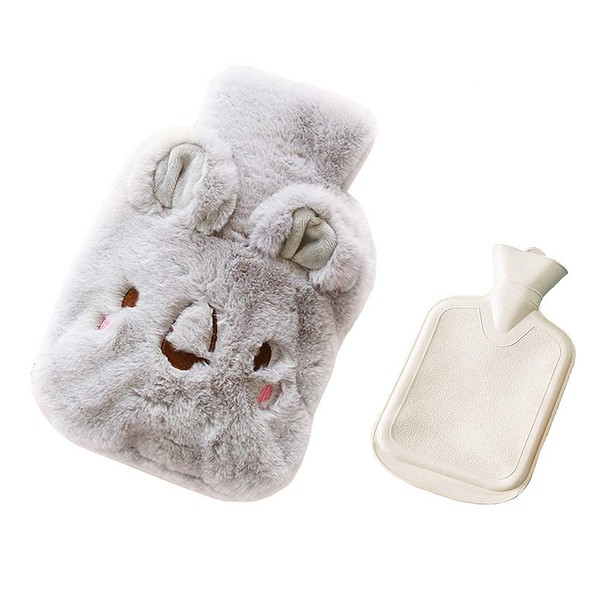Drizzle Classic Rubber Hot Water Bottle - 1L Koala Plush Cover - Suitable for Pain Relief Headaches Cramps and Winter Warmth
