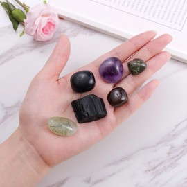 Protection Crystal Set, Crystals of Protection for Shielding Negativity and Spiritual Defense, Spiritual Gifts for Family Friend, Healing Stones for Energy Cleansing