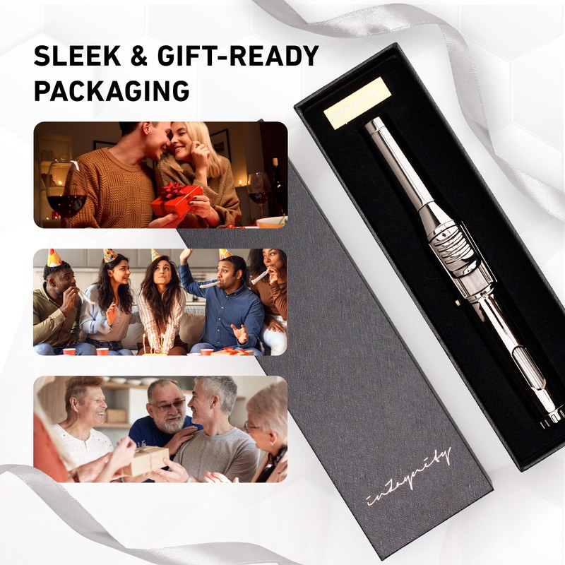 inZaynity Pen Torch Lighter - Windproof Jet Flame, Tiltable Head