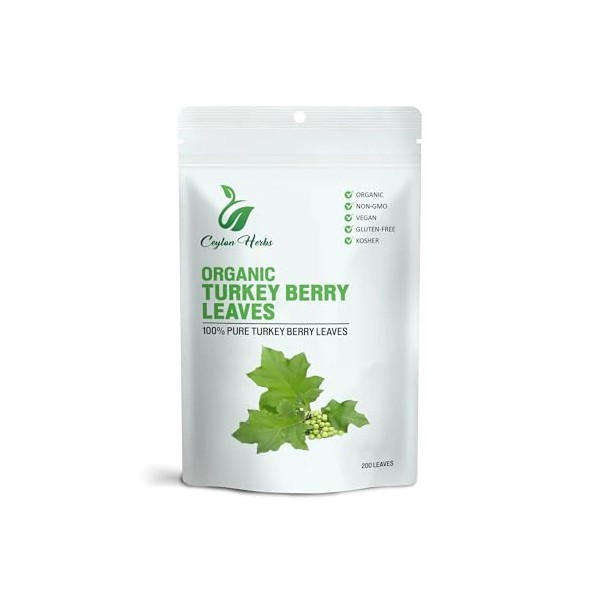  100g Turkey Berry Leaves r - Healthy, Well-Cleaned, Dried