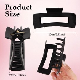 6Pcs Silicone Soft Flexible Claw Clip, Medium Non-Slip Claw Clips for Women, Strong Hold Cloud Clip (Neutral Colors)