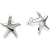 Vinani Ohrstecker Seestern klein glänzend Sterling Silber 925 Ohrringe OSNN
