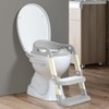 Potty Training Seat with Ladder Adjustable Foldable Toilet with Splash