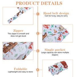 Yuanchu 2Pcs Wet Dry Bags, Waterproof Zippered Wet Bag Reusable Diaper Bags Sealed with Handle for Swimsuit Diapers Travel Beach Pool Bathing