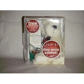 OPI NAIL ENVY STRENGTHENER & PLUSH WHITE PUPPY HOLIDAY N TOY LAND DOG-GONE SWEET