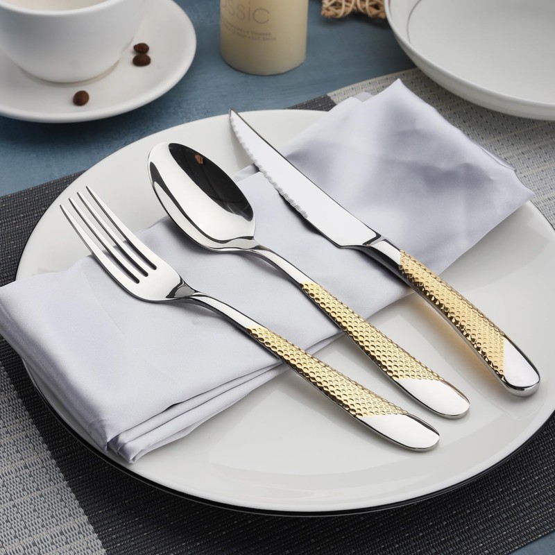 40-Piece Silverware Set Stainless Steel Flatware Set Service for 8