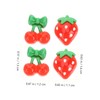 Mikinona 60pcs Fruit Nail Art Charms Strawberry Cherry Resin Slices