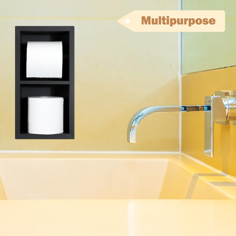 Honeydak 2 Pcs Recessed Toilet Paper Holder 304 Stainless Steel