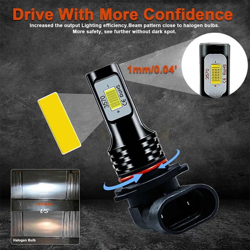 Unbranded Combo LED Headlight + Fog Bulbs Kit For GMC