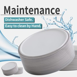 Addogyy Elevated/Raised Dog Bowl Ceramic with Wood Stand for Small Medium Breed,Dog Food Water Dish Heavy, 6 in Non Slip Modern Cute Porcelain Pet Bowl Grey White