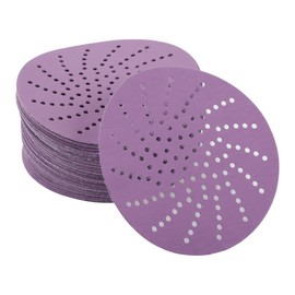 Partuto 50 Stk. 5 Zoll 2000 Körnung Universal Schleifscheiben - Runde Klett-Schleifpapier - Papierbasis Lila