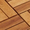 LJLB Acacia Hardwood Decking Tiles for Outdoor Serenity, Easy to