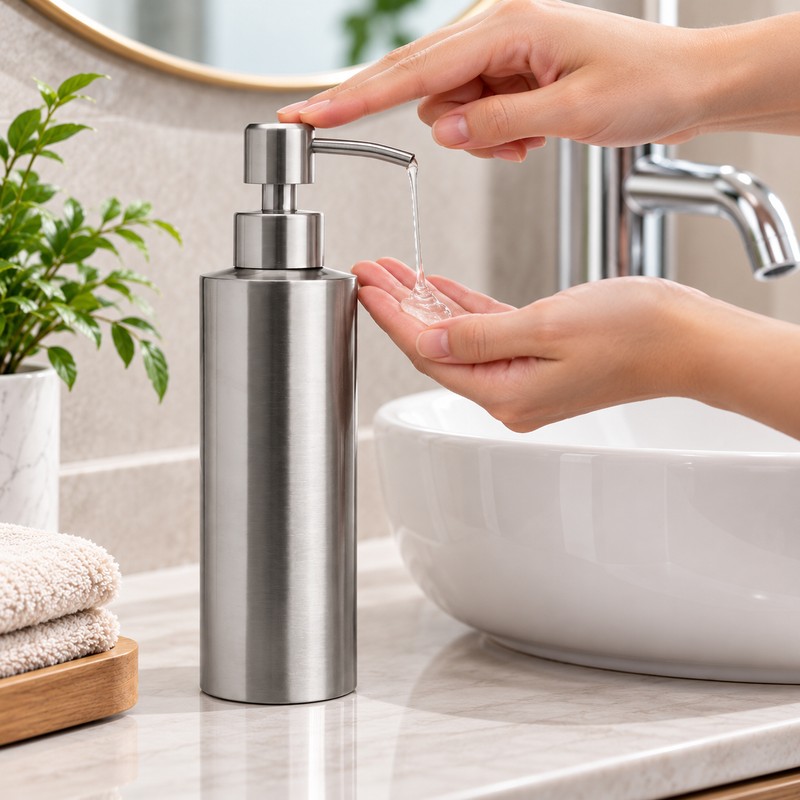 Countertop Soap Dispenser for Kitchen & Bathroom – Metal Pump