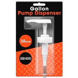 1 Gallon Pump Dispenser - Leak-Proof Pump for Gallon Jug with 1.5" 38/400mm Neck, Lock-Ring and Standard Cap Closure - Durable, Reusable, Great for Any Foam Soap Dispenser, Cleaner, Detergent