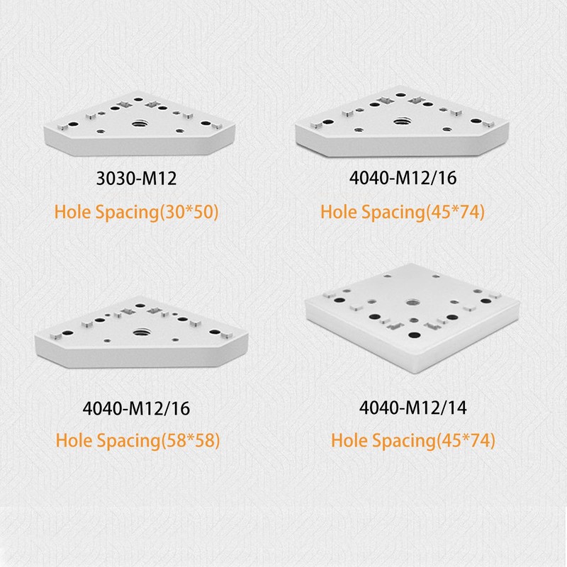 4040 Series 45x74mm M12 Aluminum Connection Corner Bracket Joint Plate