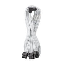 CableMod E-Series Pro ModFlex Sleeved 12V-2x6 12VHPWR 90° StealthSense PCIe Cable for EVGA G/G+ / P/P+ / T - Variant B (White, 16-pin to Triple 8-pin, 60cm)
