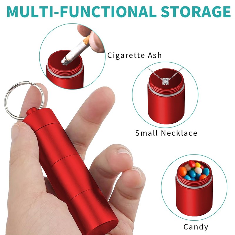 Miss Rui keychain pill holder mini, Portable 3 Compartment Waterproof