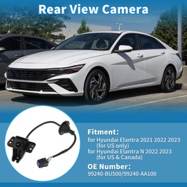A ABSOPRO Rear View Camera for Hyundai Elantra 2021 2022 2023 for Elantra N 2022 2023 Park Assist Backup Reverse Camera Replace No.99240-BU500/99240-AA100