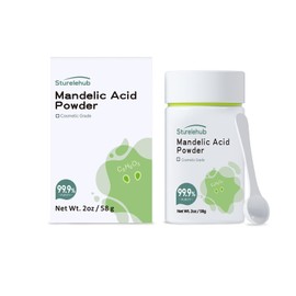 Sturelehub Mandelic Acid Powder, 2OZ / 58g 99.9% Purity, Natural, Cosmetic Grade, DIY Mandelic Acid Serum, Mandelic Acid Peel/Mask, Make Your Own Mandelic Acid Cream, Moisturizer