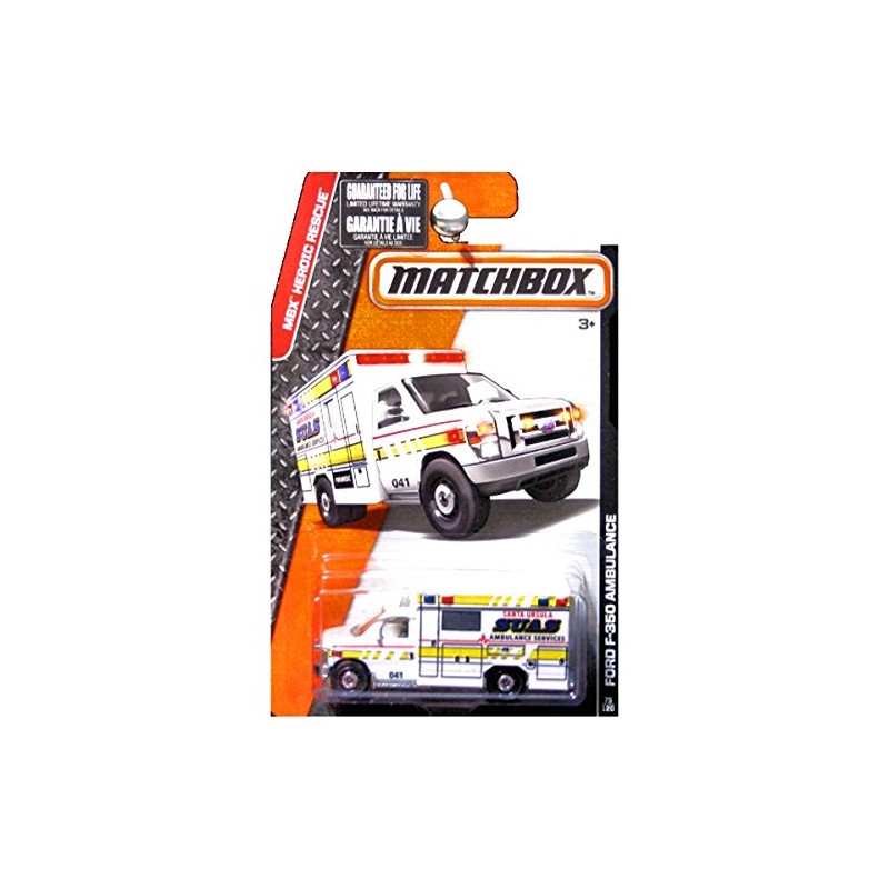 Matchbox 2016 Heroic Rescue Ford F-350 F350 Santa Ursula Ambulance