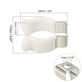 MECCANIXITY T5 U Clips Holder Bracket for LED Light Bulb Mounting Bracket Support Stainless Steel Fluorescent Tube Holder Lighting Accessories Pack of 12