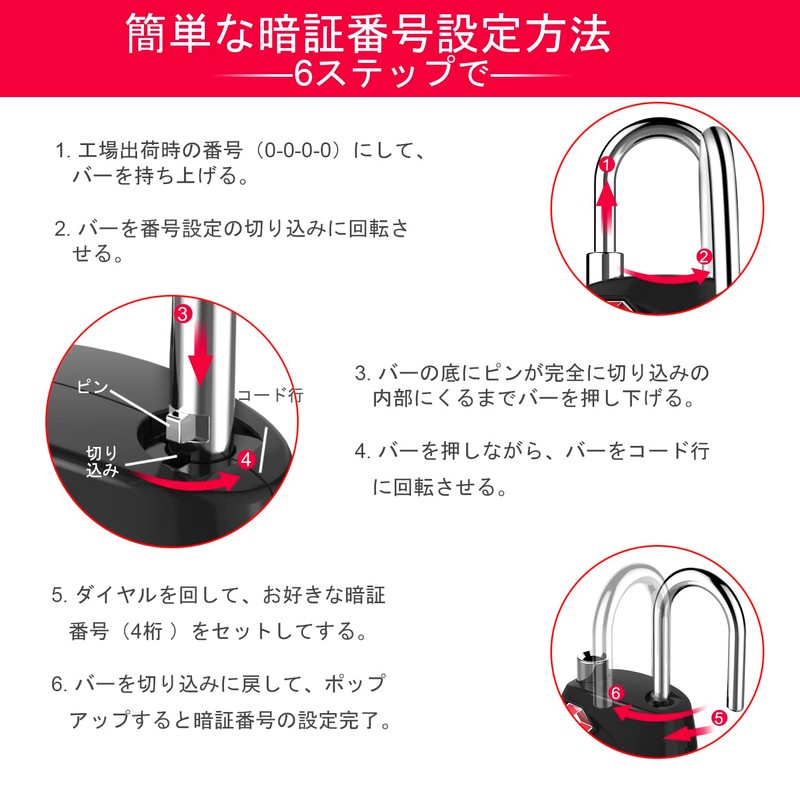 ZHEGE TSA Lock Padlock Dial Lock Small Suitcase Lock Rustproof