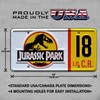 Jurassic Trilogy | # 18 | Metal Stamped License Plate