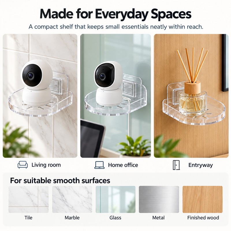 2PCS Wall Mounted Camera Bracket Adhesive, No Drilling, Household Indoor