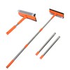 Professional Window Squeegee,2 in 1 Squeegee Window Cleaner with Long