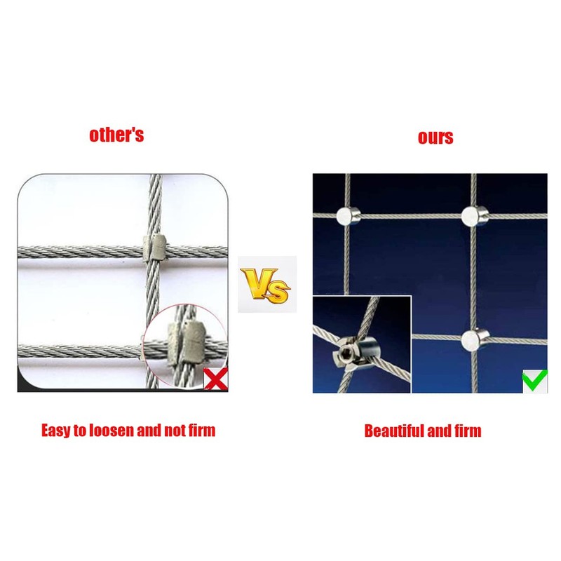 10Pcs Wire Rope Trellises Cross Clip Stainless Steel Cable Railing