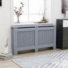 vidaXL Radiator Cover Anthracite 59.8" MDF Heater Heating Cover Storage