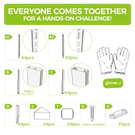 Air Conditioner Fence Trash Can Fence 48" W X 48" H Pool Equipment Enclosure Vinyl Privacy Fence Outdoor No Dig Privacy Fence 2 Panels with Metal Stake, White