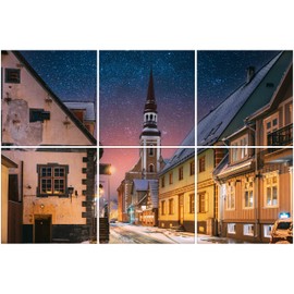 BUBOS 6 Pack Large Acoustic Panels,72 x 48Inches Soundproof Wall Panels,Self-Adhesive Acoustic Wall Panels,Art Acoustic Panels for Home Studio Office,Starry Night Chapel