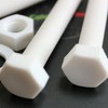 10 x White Hexagon Head Screws Polypropylene (PP) Plastic Nuts,
