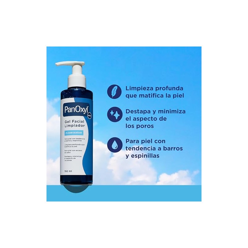 PanOxyl Gel de Limpieza con 2% Ácido Salicílico, 192 ml