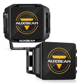 Auxbeam 7 inch Pod Light Covers, Black Cube Offroad Light Cover Waterproof Polycarbonate Protective Lens for Round LED Pod Fog (Fit for ZD000869, ZD000870), Pair