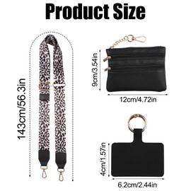 Orixo Handykette Universal mit Tasche, Handykette mit Tasche, Handyband zum Umhängen mit Tasche, Clip und Go Handygurt mit Reißverschluss Geldbörse, für Tägliche Leben Reisen Einkaufen