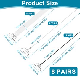 RTDHO 8 Pairs Clear Bra Straps for Women,Invisible Non-Slip Bras Strap,Replacement Bra Shoulder Straps Adjustable Back Strap Holder 0.1cm 1cm Width for Women Strapless Bras Summer Party Gift