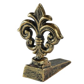 Door Stoppers for Bottom of Door Heavy Duty Cast Iron Decorative Door Stop Wedge Metal Weighted Doorstops (Antique Gold)