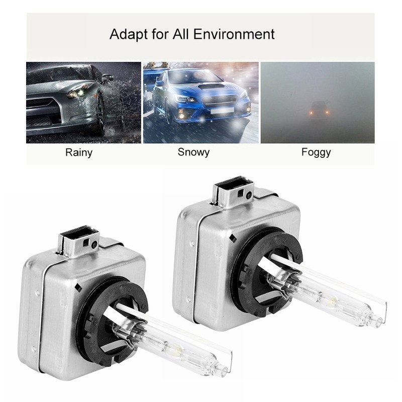 2pc D1S 12V 6000K 35W Xenon Bright White Bulb Replacement