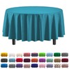 Exquisite 6-Pack Premium Plastic Tablecloth 84in. Round Plastic Table Cover