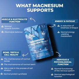 NobleNature 5-in-1 Magnesium Glycinate Max Strength, 90 Capsules