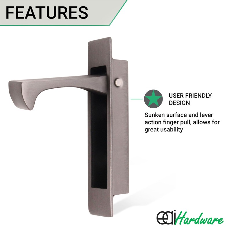 EAI Edge Pull Handle for Pocket Door | 90x18x14mm |