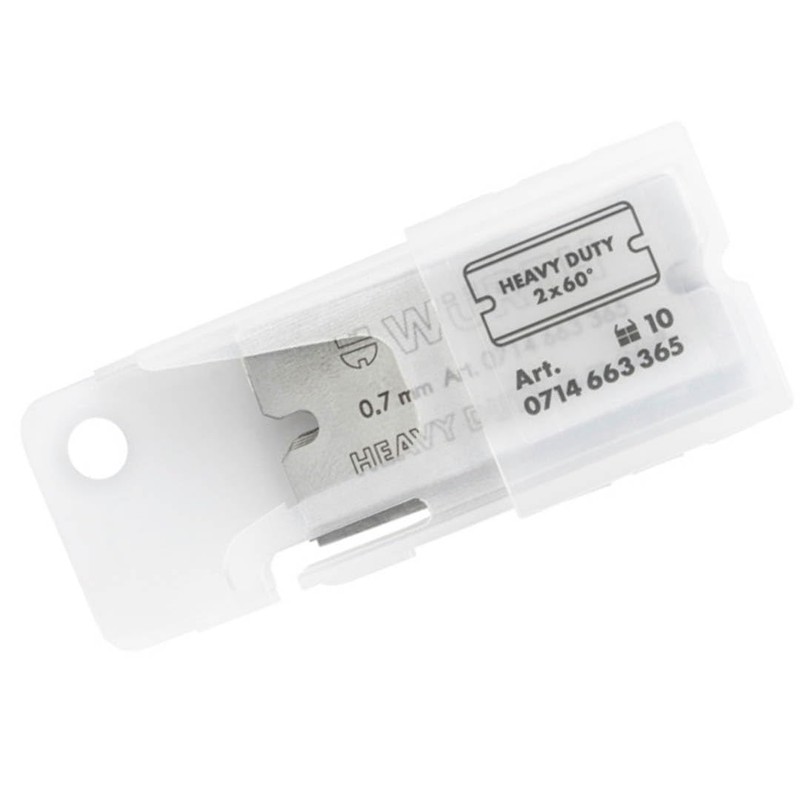 Würth 10x Scraper Blades Heavy Duty 2 x 60° Scraper